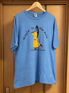 送料無料　９０ｓ ヴィンテージ　雨に唄えば Tシャツ RUSSELL ATHLETIC ラッセル アスレティック ムービーT アートT　XL　バインダーネック