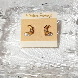 金三日月イヤリング/ジュエリーアクセサリー/宝飾 Gold crescent earrings / jewelry accessories