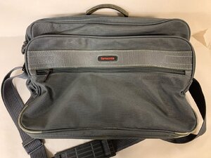 【NA-3748】サムソナイト 2way Samsonite メンズ ビジネスバッグ ブリーフケース 書類カバン グレー系 ショルダー 東京引取可【千円市場】