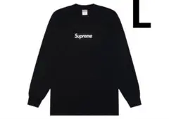 新品 Supreme Box Logo L/S Tee Black L ロンT