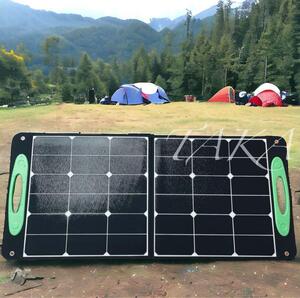 ソーラーパネル 100W 折りたたみ式 ソーラーチャージャー camp 災害