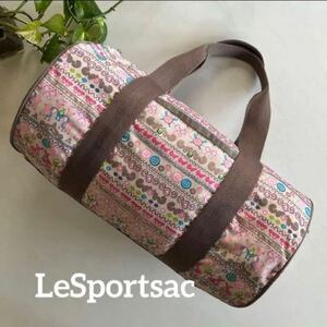 LeSportsac レスポートサック　ドラム型　ボストンバッグ