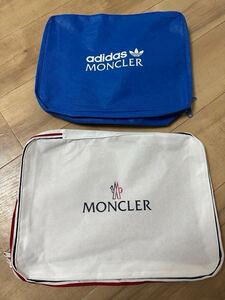 【未使用美品】【送料無料】Moncler adidas マチあり 限定 カバー ケース 保存袋 2枚セット モンクレール アディダス コラボ 付属品 非売品