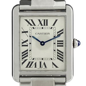 カルティエ CARTIER タンク ソロ LM W5200014 腕時計 SS クォーツ シルバー メンズ 【中古】