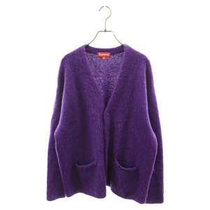 SUPREME シュプリーム 20AW Brushed Mohair Cardigan ブラッシュド モヘア カーディガン パープル