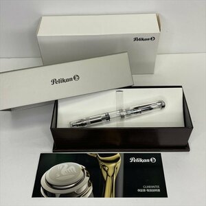 Pelikan ペリカン M805 B スーベレーン デモンストレーター 万年筆 ペン先18C-750 18金 スケルトン クリア 箱/ペンケース付き 未使用保管品