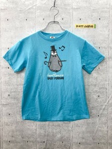 かわいい！RED BROS. レッドブロス ペンギン Tシャツ 青 XS