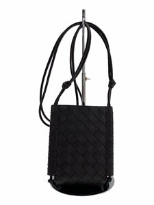 BOTTEGA VENETA◆バッグ/レザー/BRW/無地/ミニザノット/ショルダーバッグ