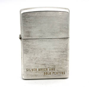 90’s ビンテージ ZIPPO ジッポ SILVER BRUSH AND GOLD PLATING ロゴ オイルライター 1999年製