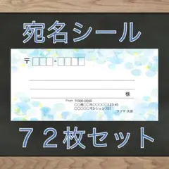 【即購入OK】宛名シール シャボン柄 72枚