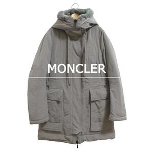 MONCLER モンクレール CERISIER スリジエ 54055 サイズ1 ラビットファー フーディ ダウンジャケット ダウンコート グレー系 灰