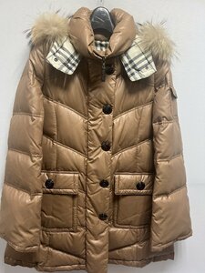 キングラム[18]BURBERRY BLUE LABEL 38 ダウンコート ジャケット アウター レディース 茶系 送料無料 @A544