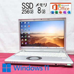 ★美品 高性能7世代i5！SSD256GB メモリ8GB★CF-SZ6 Core i5-7300U Webカメラ Win11 MS Office2019 Home&Business ノートパソコン★P80544