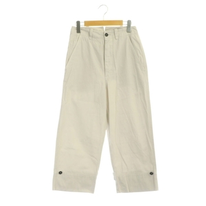 マーガレットハウエル MHL. 22SS RAISED COTTON TWILL パンツ ストレート ボタンフライ コットン 0 ライトグレー /NR ■OS レディース