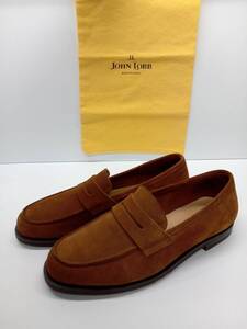 JOHN LOBB ジョンロブ　ローファー　メンズ　ブラウン　サイズ8.5(27.5cm)　靴袋付属