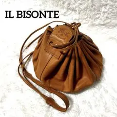 【激レア‼︎】IL BISONTE イルビゾンテ ショルダーバッグ 巾着 レザー