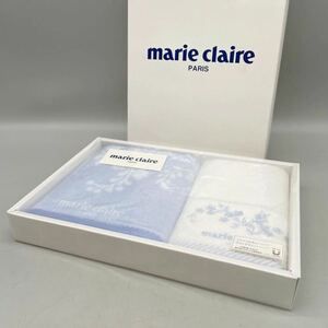 未使用品 marie claire PARIS マリクレール GU15105MC CR15063 タオル セット フェイスタオル ゲストタオル 2点 ギフト 箱付き プレゼント