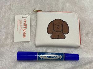 【限定品】ミッフィー展 65周年 新品 日本製 ミッフィ ハーフジップ アニマル miffy 65 years/絵本 ブルーナ カード 小物 ポーチa