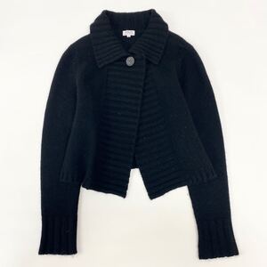 ya8《カシミヤ100%》FOXEY BOUTIQUE フォクシー ニットカーディガン ニットジャケット カシミアニット サイズF ブラック レディース