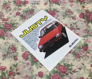 ジャスティ JUSTY ▼ カタログ パンフレット S59/2 32P RSサンルーフ 4WD 2WD(FF) E-KA6 E-KA5 EF10 昭和 スバル SUBARU 富士重工 送料無料