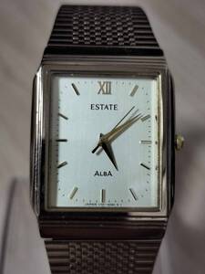 希少　稼働品　SEIKO ESTATE ALBA アルバ 腕時計　スクエア型　V701-5000