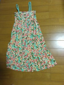 Gap Kidsキャミワンピース130cmキャミソール花柄イエロー綿混ピンク水色オレンジ黄クリーム色女の子ギャップキッズ子ども子供服