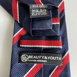 BEAUTY&YOUTH UNITED ARROWS｜ビューティアンドユース ユナイテッドアローズ ネイビー赤ストライプネクタイ