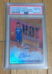 【RC Auto】shai gilgeous alexander SGA 2018 PANINI HOOPS NBA card カード prizm PSA鑑定品 Rookie サイン OKC Thunder LA Clippers