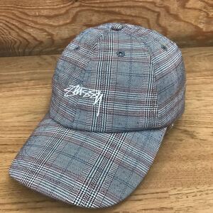 STUSSY ステューシー キャップ 帽子 チェック グレンチェック ストリート系 サーファー つばあり 刺繍 ロゴ 日焼け防止 カジュアル男女用 