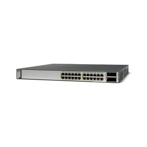 【中古】CISCO Catalyst 3750E-24TD-E スタッカブル マルチレイヤ 10Gイーサネットスイッチ WS-C3750E-24TD