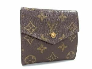 1円 LOUIS VUITTON ルイヴィトン M61660 モノグラム ポルトモネビエ カルトクレディ 三つ折り 財布 ウォレット ブラウン系 FE2338