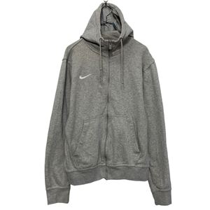 NIKE プリント スウェット パーカー ナイキ M グレー フルジップ 古着卸 アメリカ仕入 a609-5180