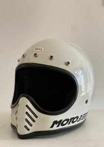 【超希少】BELL MOTO3 ホワイト　Sシェル　55 ビンテージヘルメット 当時物　オリジナル　パン　ナックル　mchal 500tx フルフェイス