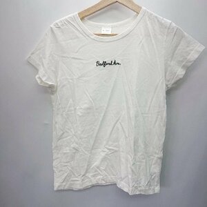 ◇ MOUSSY マウジー 英字刺繍 半袖 Tシャツ サイズF ホワイト系 レディース E