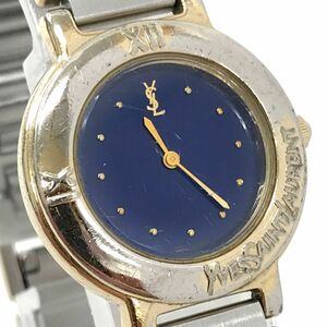 YVES SAINT LAURENT イヴサンローラン YSL シチズン 腕時計 2200-229789 クオーツ アナログ ラウンド ブルー ゴールド コレクション