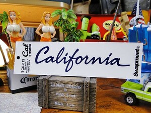 カリフォルニアステッカー　（筆記体ロゴ/ネイビー）　■　アメリカン雑貨　アメリカ雑貨　デカール　シール