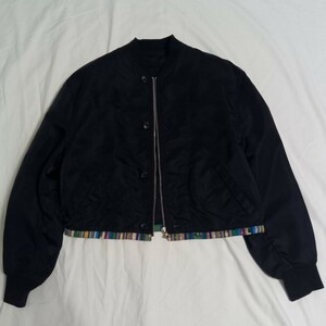 1992ss Comme des Garcons HOMME PLUS ボンバージャケット 裾 エスニック 切り替え MA-1 アーカイブ プリュス 