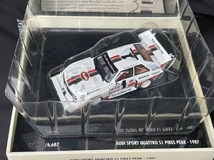 ミニチャンプス　1/43　アウディ スポーツ クワトロ S1 PIKES PEAK 1987 ＃１　used 良品