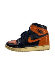 NIKE◆AIR JORDAN 1 RETRO HIGH OG/エアジョーダン1レトロハイ/ブラック/555088-028/