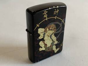 ④u936◆Zippo ジッポ◆オイルライター 雷神 zippo XII BRADFORD.PA. MADE IN U.S.A. ブラック/黒 喫煙具 喫煙グッズ 煙草 ライター 雑貨