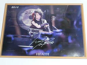 XJAPAN HEATH　poster　直筆サイン入り　ポスターB3　