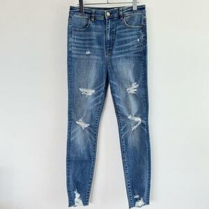 AMWRICAN EAGLE アメリカンイーグル ハイライズ ジェギング デニム スキニージーンズ ダメージ JEGGING