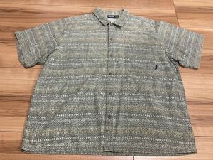 patagonia パタゴニア　p6 アロハシャツ　柄シャツ　半袖シャツ １９９７年製　香港製　グリーン　民族柄　ネイティブ柄　ＸＬサイズ