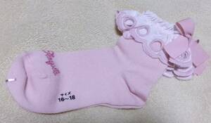 ◆シャーリーテンプル◆限定ソックス◆ピンク◆新品タグ付き◆りぼん◆16-18（17）◆ShirleyTemple◆