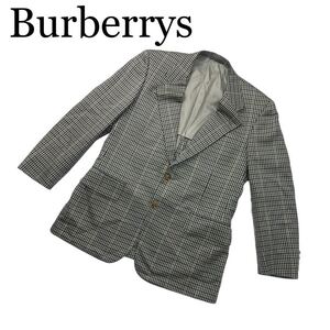 Burberrys バーバリーズ テーラードジャケット グレー系 チェック 背抜き センターベンツ サイズ 94-84-165 AB4