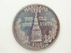 The 50 State Quarters(アメリカ合衆国50州25セント硬貨 2000年発行)　マリー州(1788年設立)/Ｋ1103-3