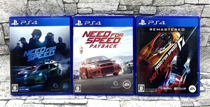 【R228】PS4/ソフト/NEED FOR SPEED/ニードフォースピード/PAY BACK/HOT PURSUIT REMASTERED/3点セット/プレステ4ソフト/