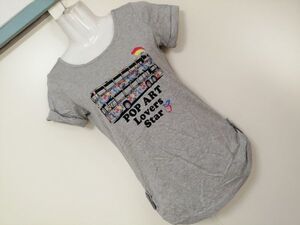 ak49 ■ EUROMODA ■ Tシャツ カットソー トップス 半袖 グレー コットン S