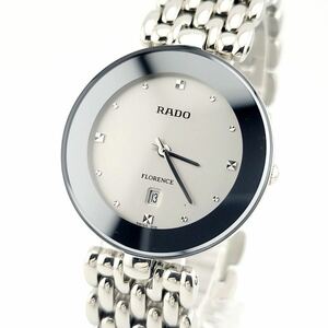 美品 RADO FLORENCE ラドー フローレンス 160.3679.4 デイト クォーツ 腕時計 メンズ アナログ