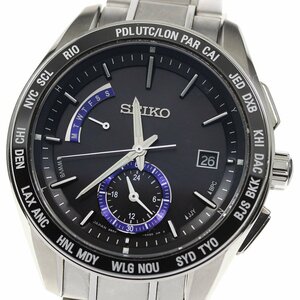 ☆良品【SEIKO】セイコー ブライツ SAGA179/8B54-0BF0 ワールドタイム デイデイト ソーラー電波 メンズ【ev20】